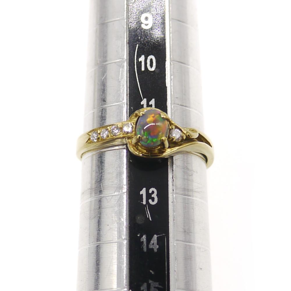 18ct. オパール ダイヤモンド リング 18金 指輪 12号 Y04368