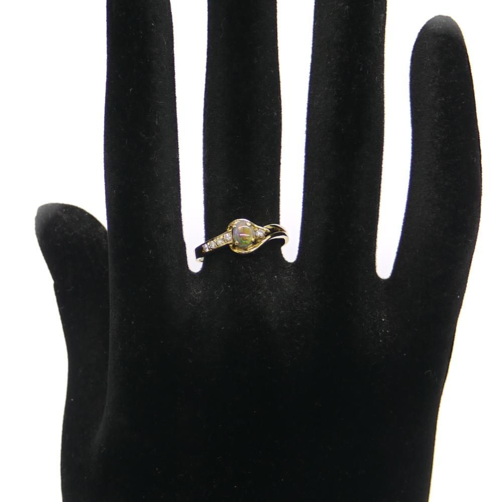 18ct. オパール ダイヤモンド リング 18金 指輪 12号 Y04368
