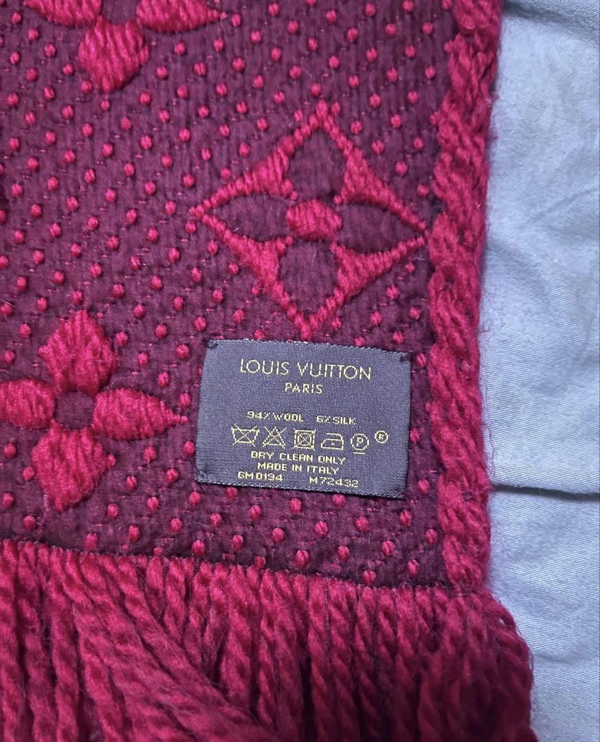 ルイ ヴィトン LOUIS VUITTON赤色 刺繍模様 ループタイ　美品