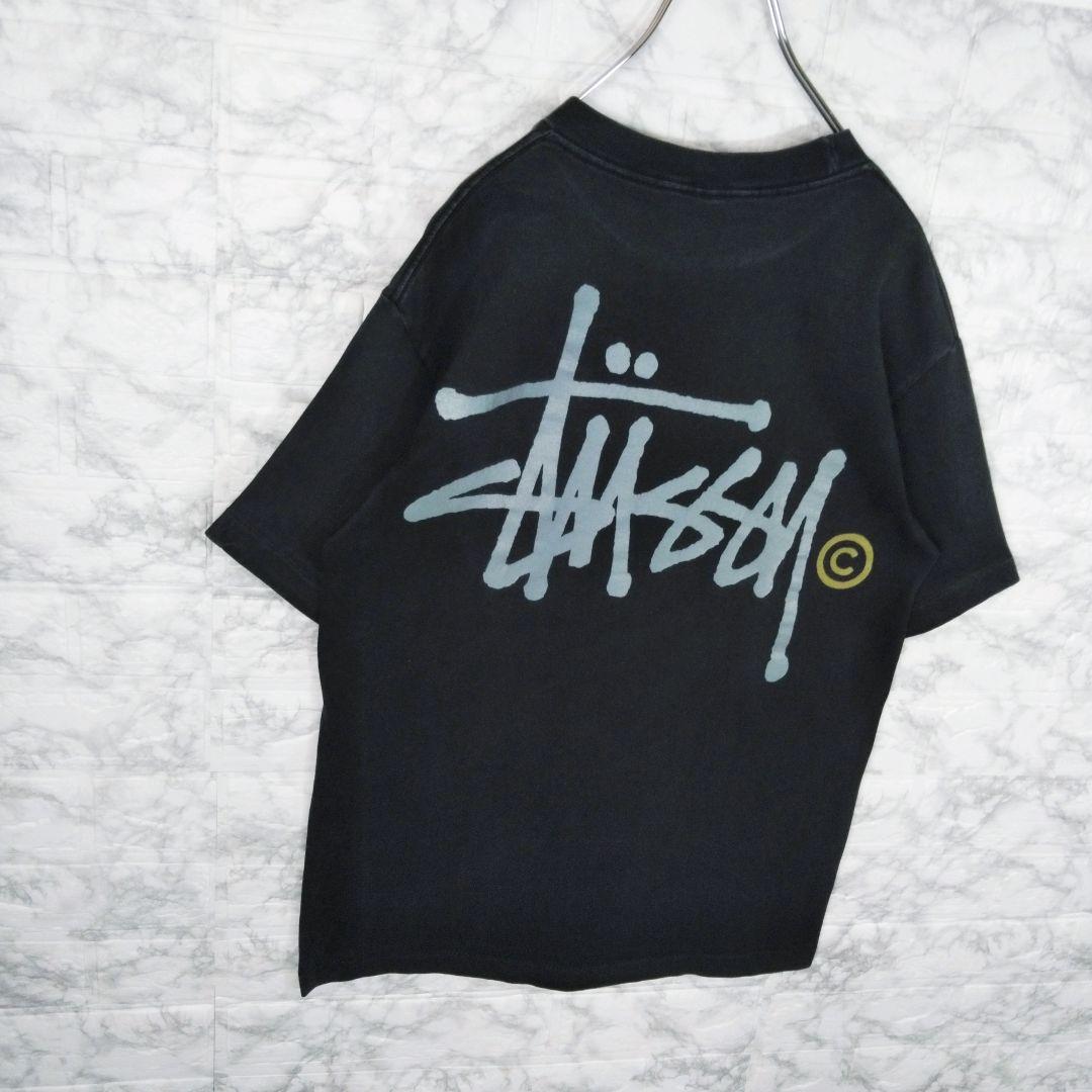 【STUSSY】80～90s'USA製 黒タグvintage ビッグロゴTシャツ