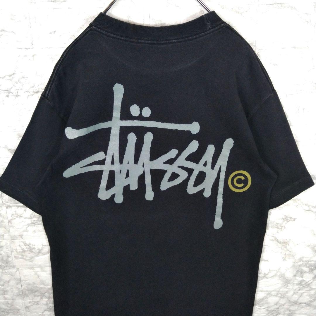【STUSSY】80～90s'USA製 黒タグvintage ビッグロゴTシャツ