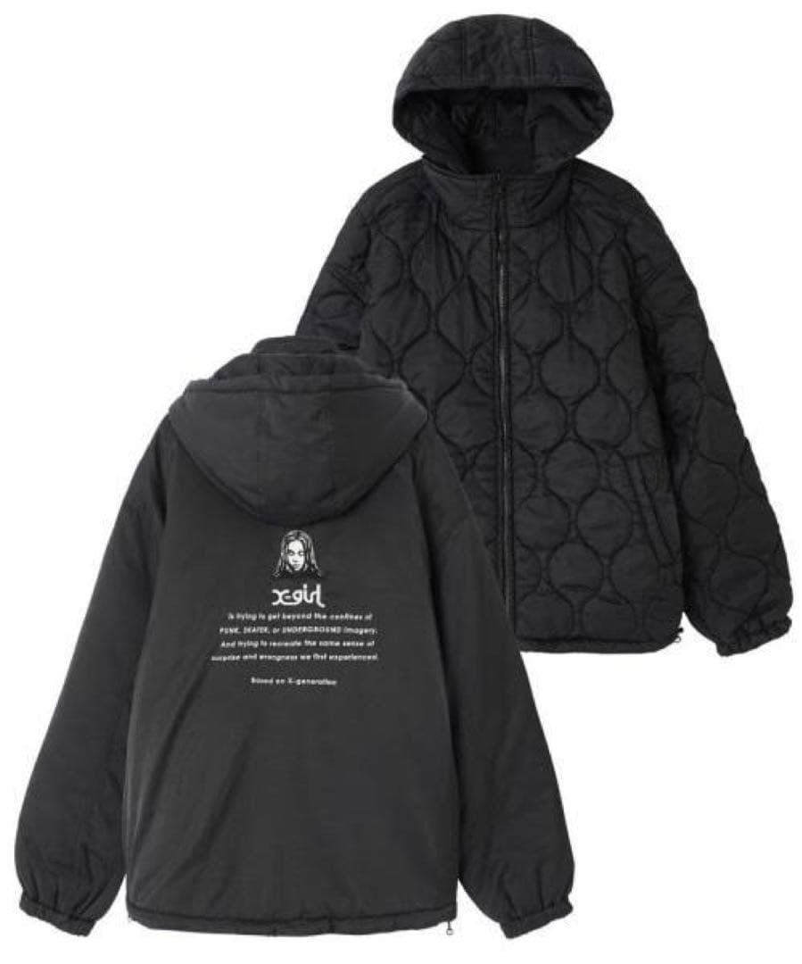 x-girl リバーシブルジャケットブラックSS X-girl
