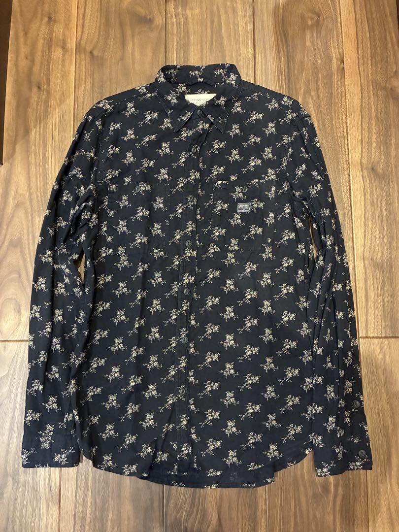 denim & supply 花柄　シャツ　Sサイズ　ネイビー