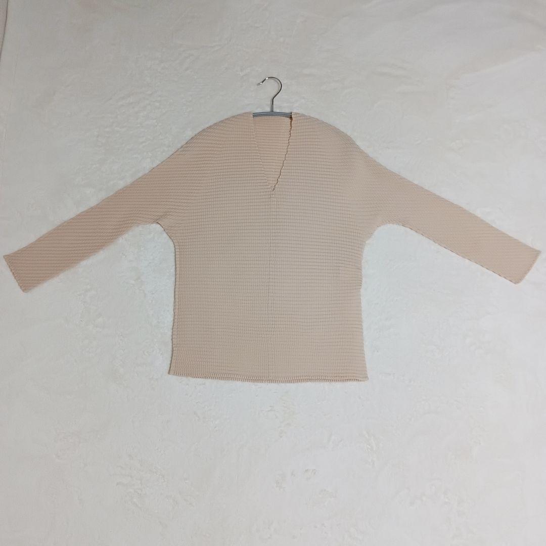 【希少品】【美品】ISSEY MIYAKE プリーツVネックカットソー M