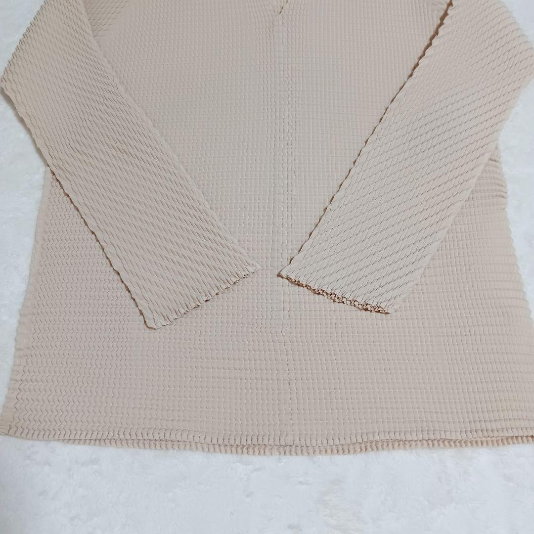 【希少品】【美品】ISSEY MIYAKE プリーツVネックカットソー M