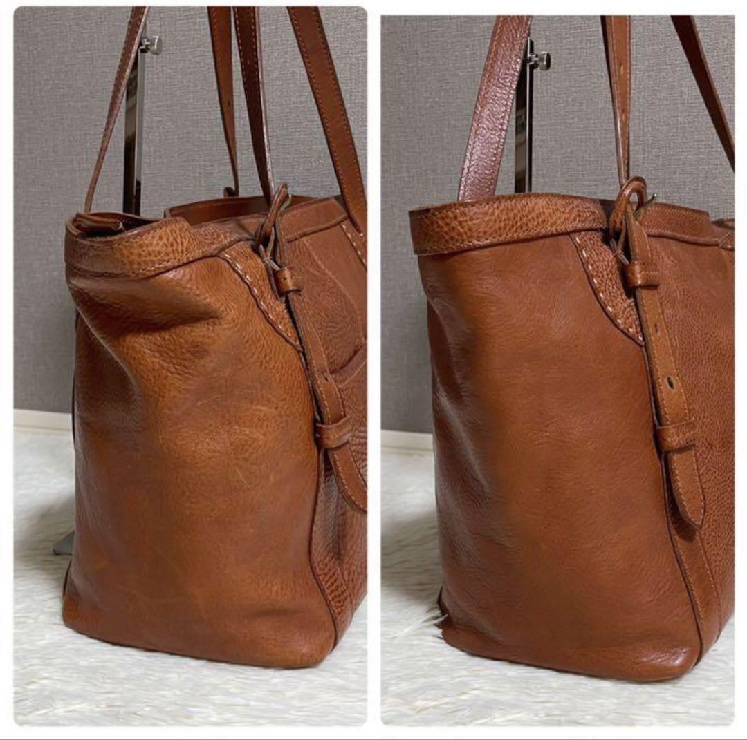 美品⭐️genten ハンドバッグ キャンバス　ブラウン　オーストリッチ 楽天市場】genten トートバッグ（カラーオレンジ）（バッグ