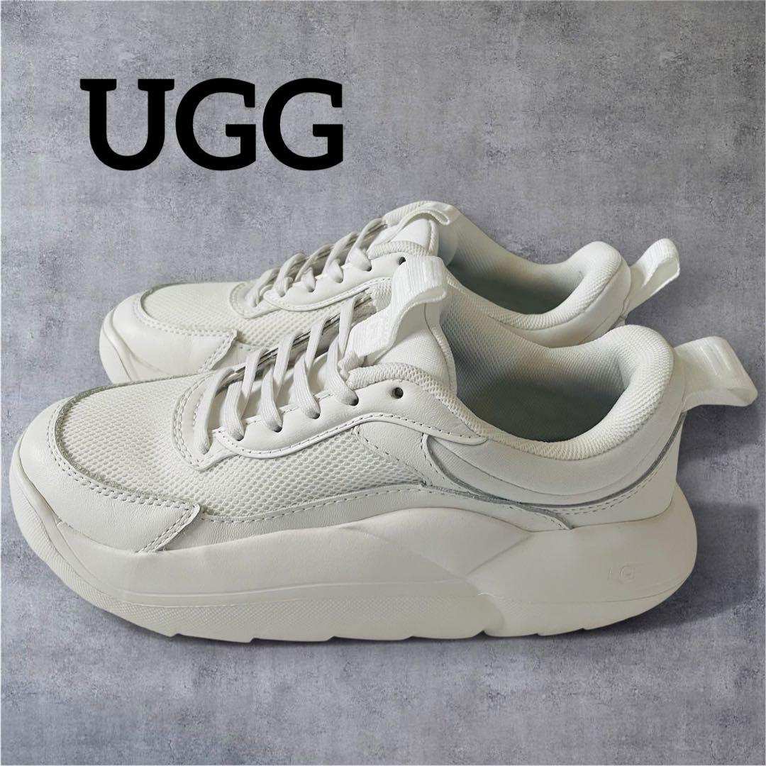 【美品】UGG アグ 厚底スニーカー 23.5cm 白