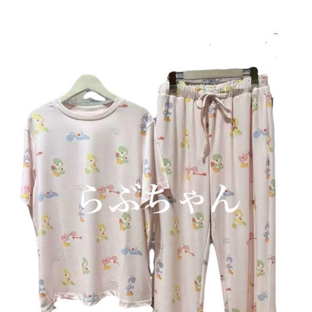 【スーパーマリオ】キノピオ＆ヨッシーTシャツ&ロングパンツ　ヨッシー