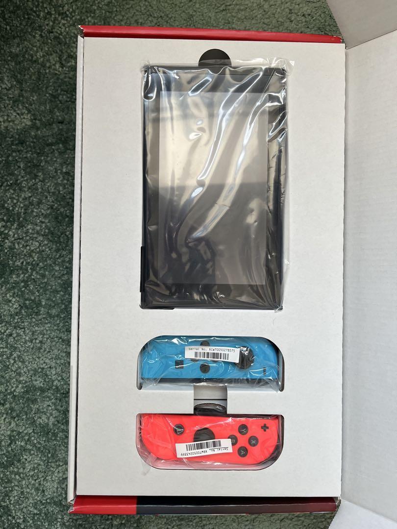 良品Nintendo Switch 本体、付属品、箱全て付属、希望でsdカード付