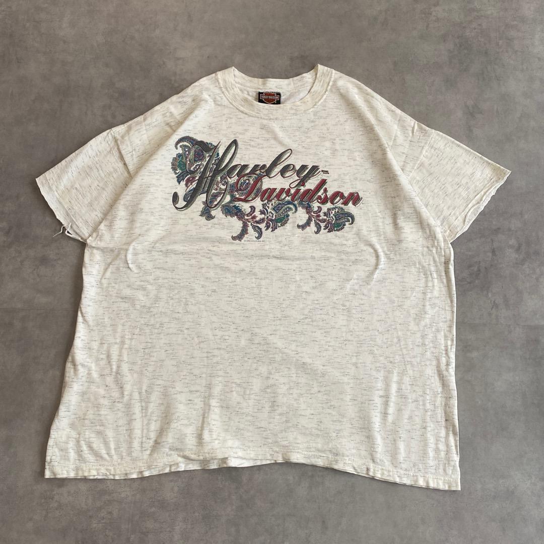 ハーレーダビッドソン Tシャツ 古着 90s USA製 L グレー 12991