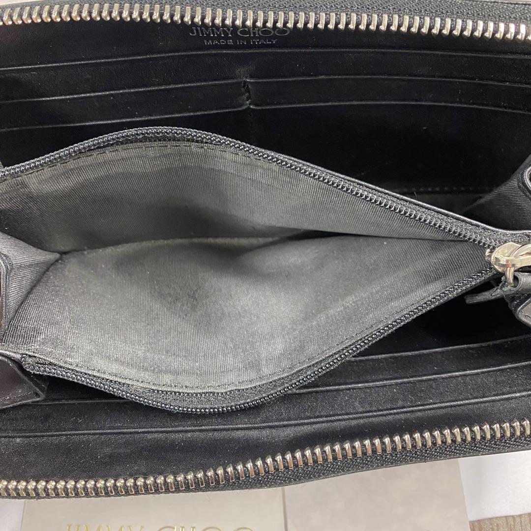 新品同様‼️ジミーチュウ 財布 長財布　スタースタッズ　ラウンドファスナー