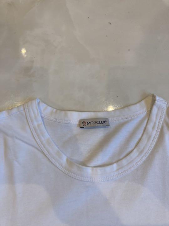 超激安即納 美品 ホワイト サイズL MONCLER raX4v-m68945562165 モンクレール 刺繍ロゴ入りTシャツ 超激得特価