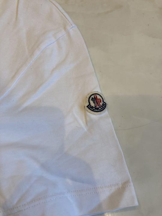 超激安即納 美品 ホワイト サイズL MONCLER raX4v-m68945562165 モンクレール 刺繍ロゴ入りTシャツ 超激得特価