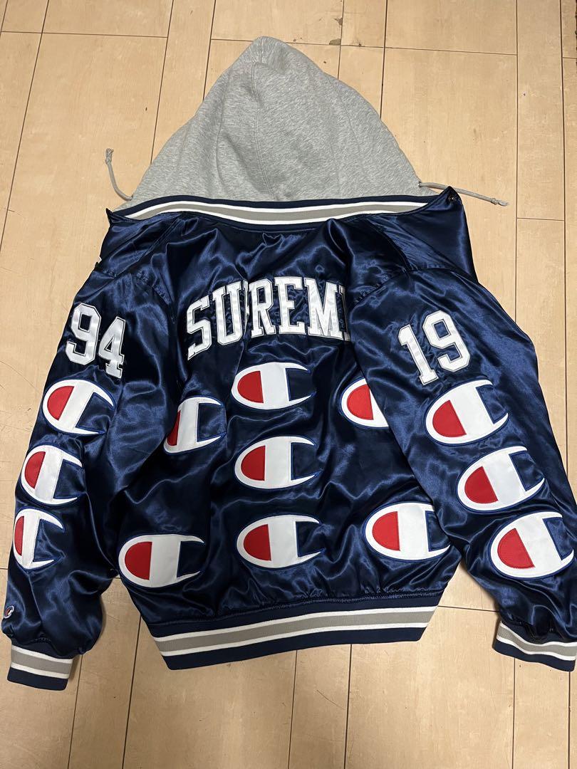 Supreme×Champion Satin Varsity Jacket