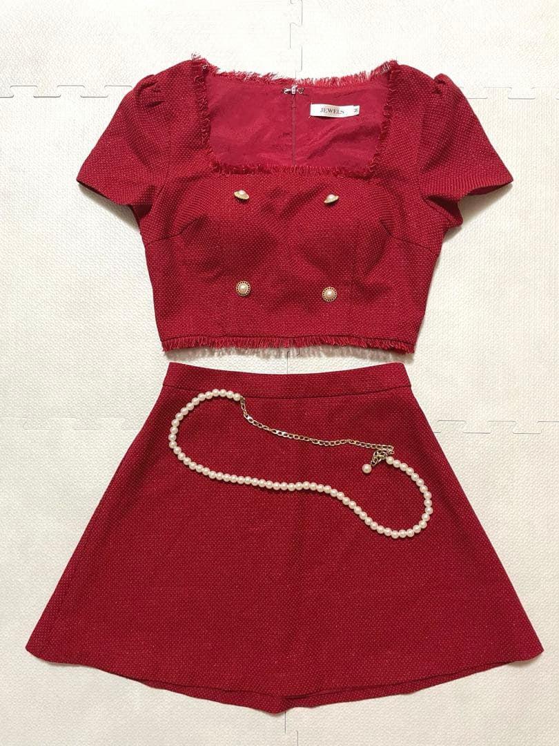 JEWELS ジュエルズ キャバクラ ドレス タイト ツイード セットアップ