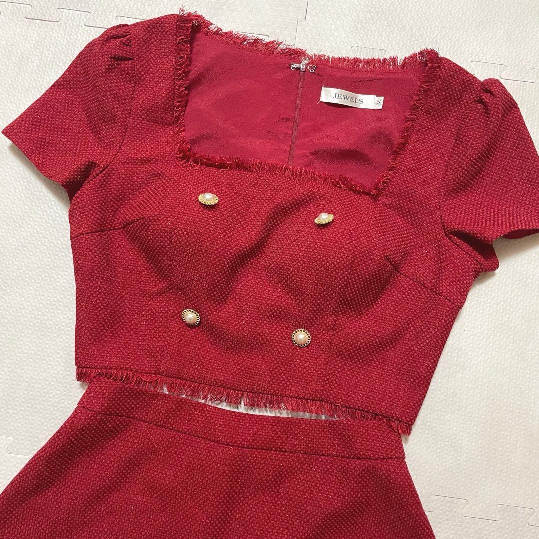 JEWELS ジュエルズ キャバクラ ドレス タイト ツイード セットアップ