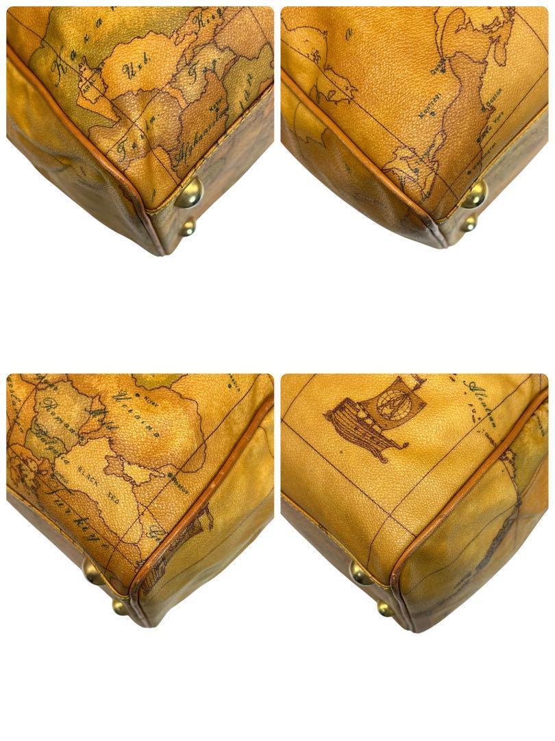 【良品】プリマクラッセ ボストンバッグ 2way 斜め掛け 南京錠 世界地図柄 プリマクラッセ ボストンバッグ 2way 斜め掛け 南京錠 世界地図