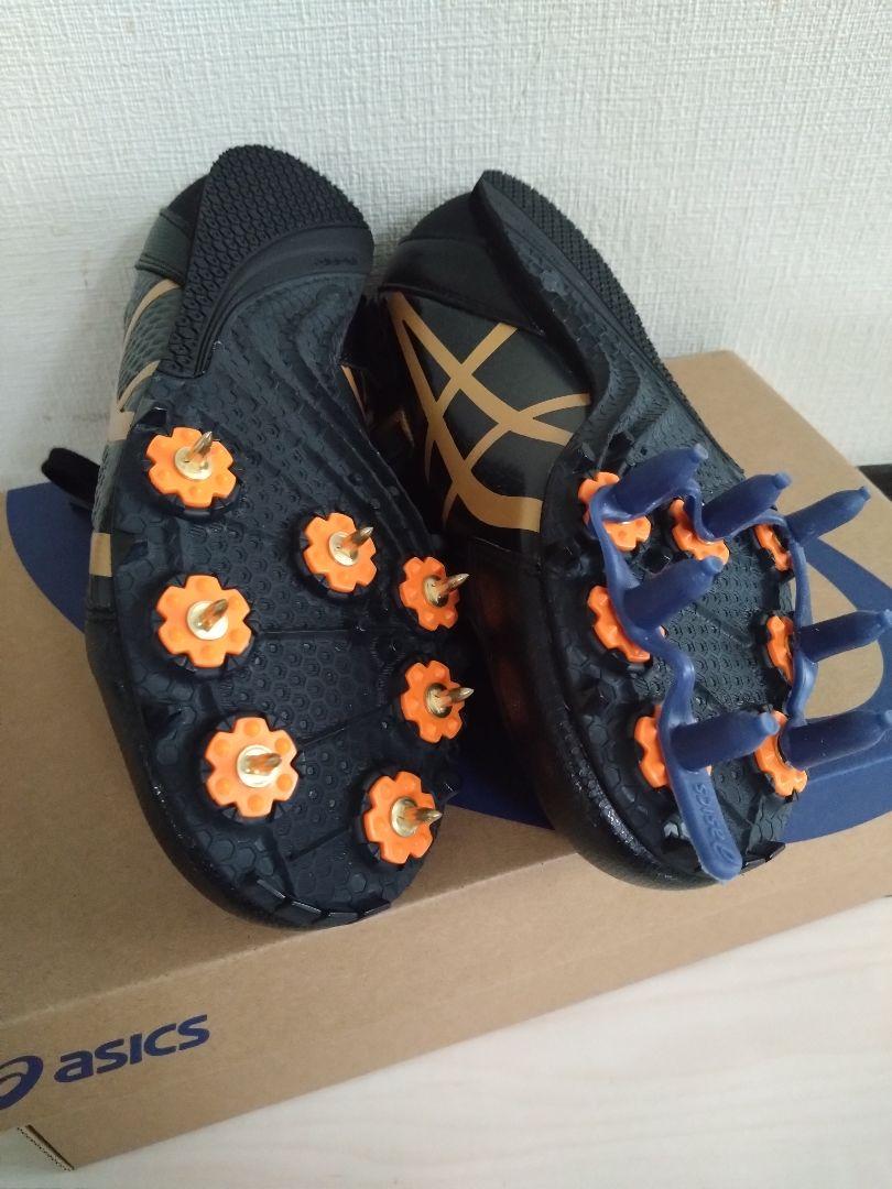 asics スパイクシューズ 24.0 cm 黒金