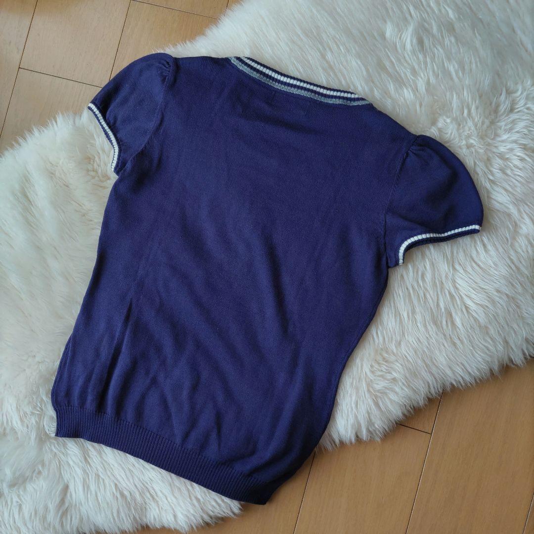 未使用☆38☆半袖 ロゴニット☆バーバリーブルーレーベル