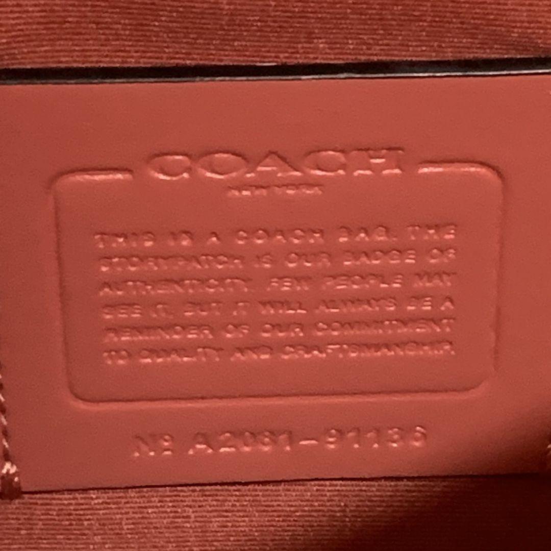 COACH コーチ ワンハンドル バッグ デニム レザー 青 91136本
