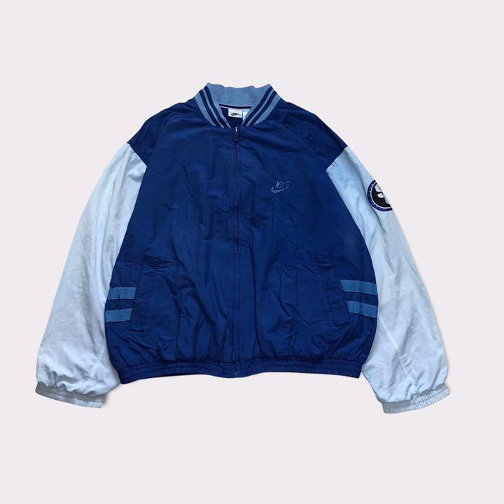 NIKE 初期コラボスタジャン風ナイロンジャケット ブルー Aidq5-m68960780076 × supreme 特価爆買い
