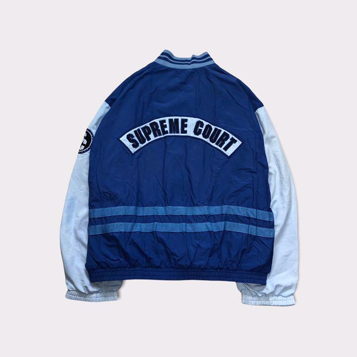 NIKE 初期コラボスタジャン風ナイロンジャケット ブルー Aidq5-m68960780076 × supreme 特価爆買い