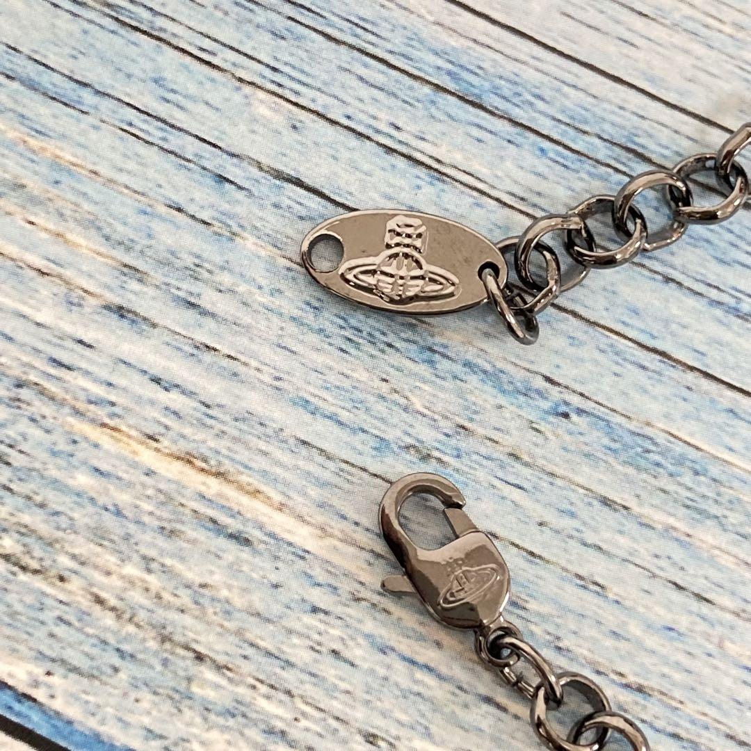 Vivienne Westwood スモールオーブネックレス　ガンメタ×レッド