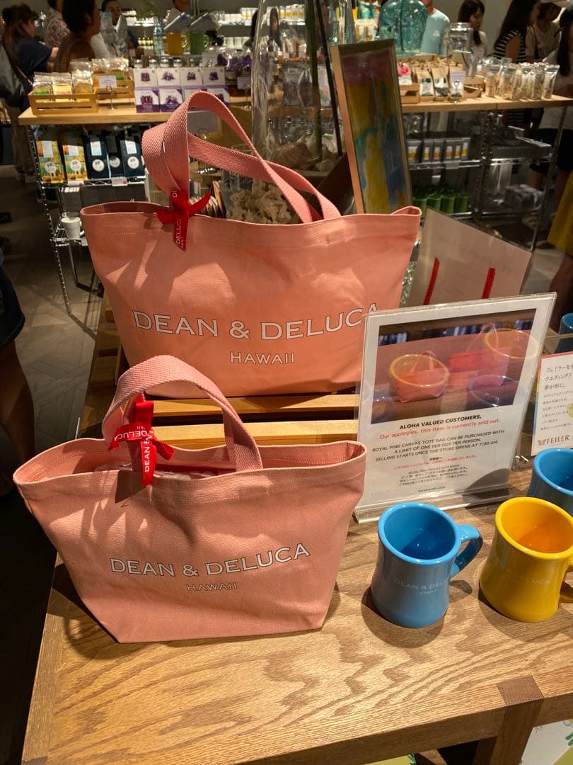 【値下中】ハワイ限定DEAN & DELUCA トートバッグS L 2個セット