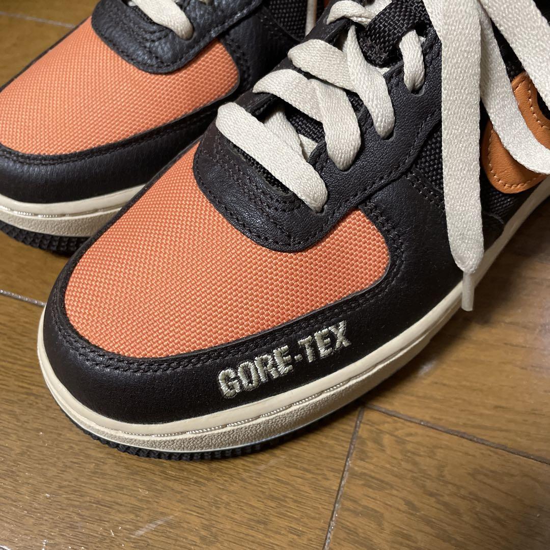 NIKE AirForce1 GORE-TEX オレンジ ブラック スニーカー