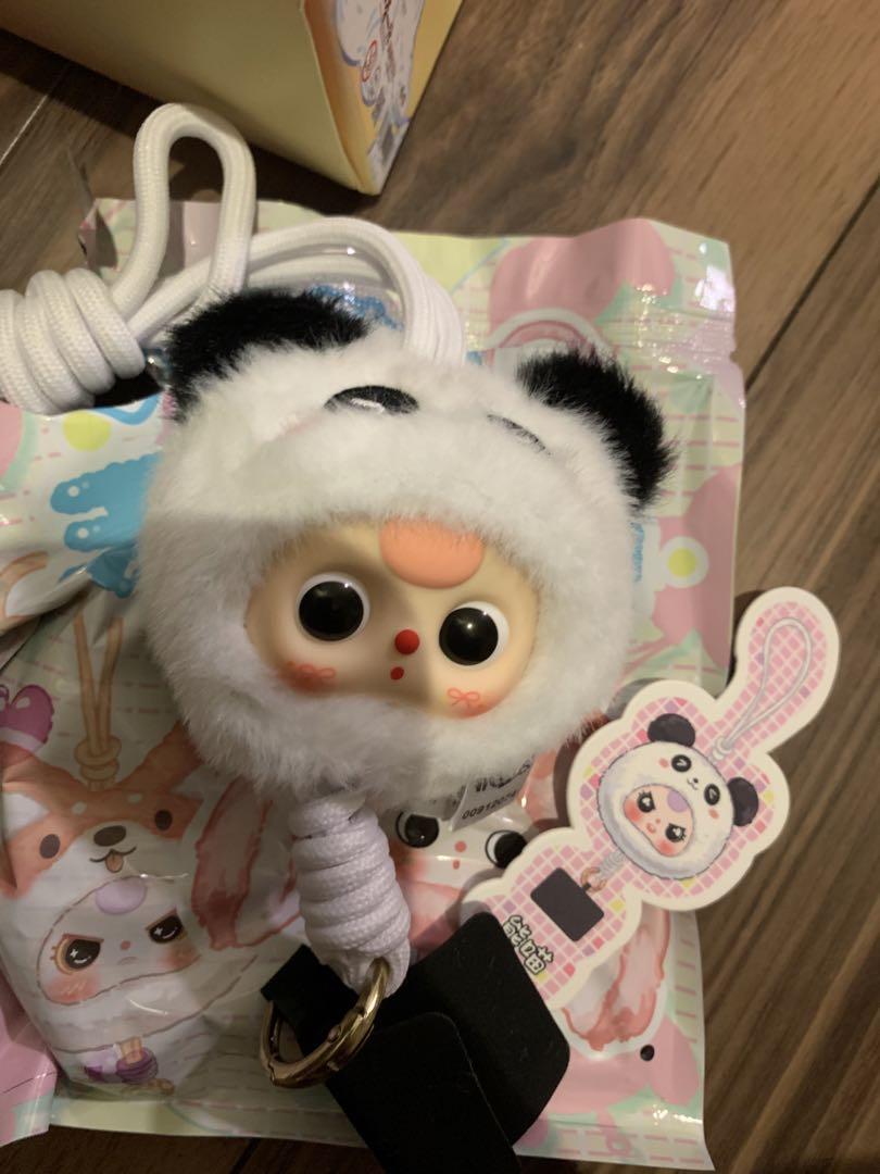 babythree スマホストラップ パンダさん ぬいぐるみ ぐる目