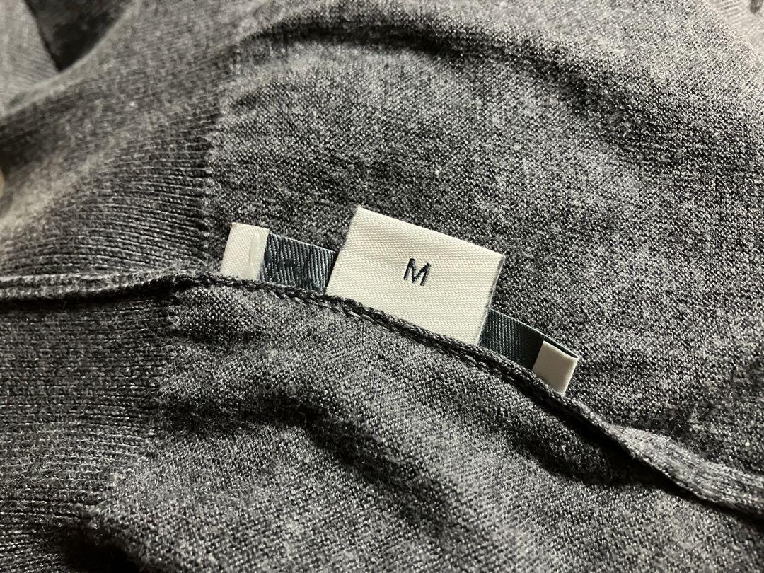 JOHN SMEDLEY ジョンスメドレー モックネック 半袖ニット グレー M