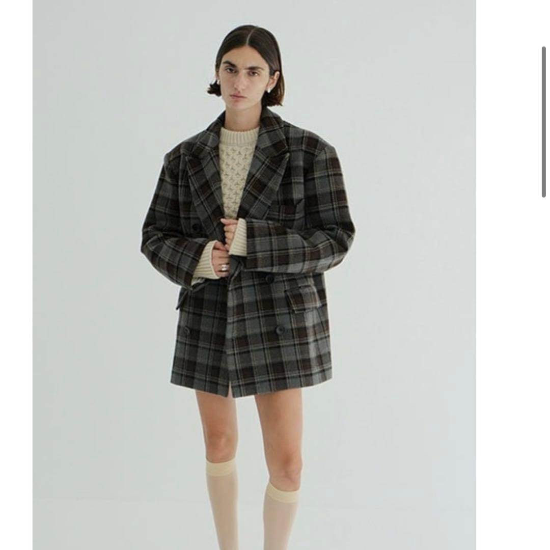 CLANE OVER SHOULDER PEAKED LAPEL COAT