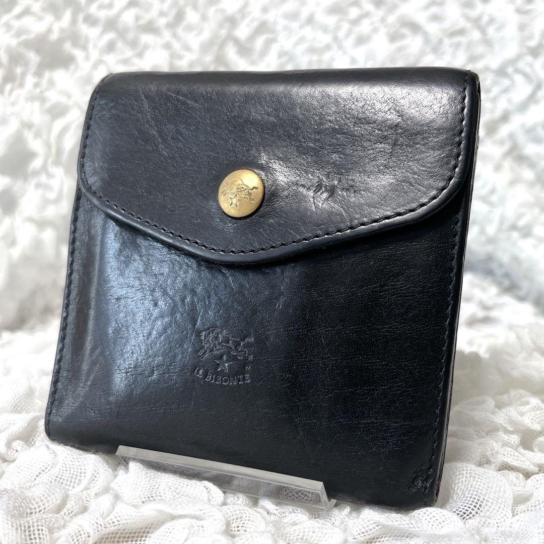 大人気✨イルビゾンテ コンパクト 折財布 レザー ダブルフラップ