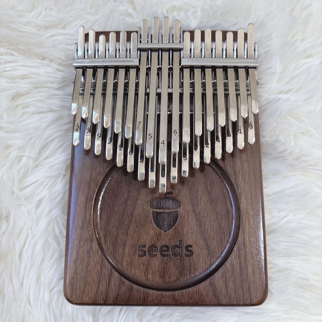 【激安通販オンラインショップ】 美品】カリンバ SEEDS 鍵盤楽器 楽譜付き ケース 楽器 34キー 鍵盤楽器