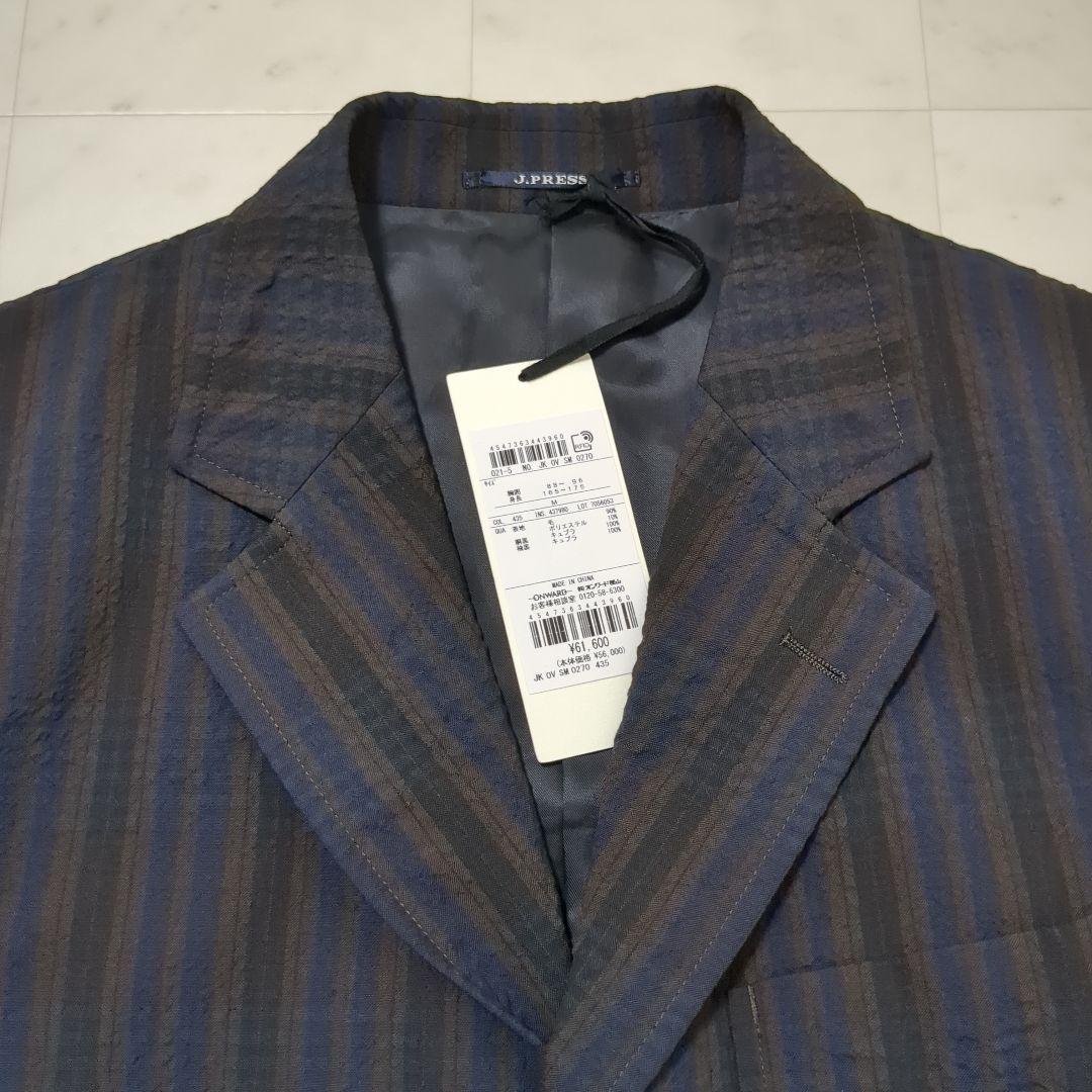 新品2023SS J.PRESS ダークチェックシアサッカーテーラード