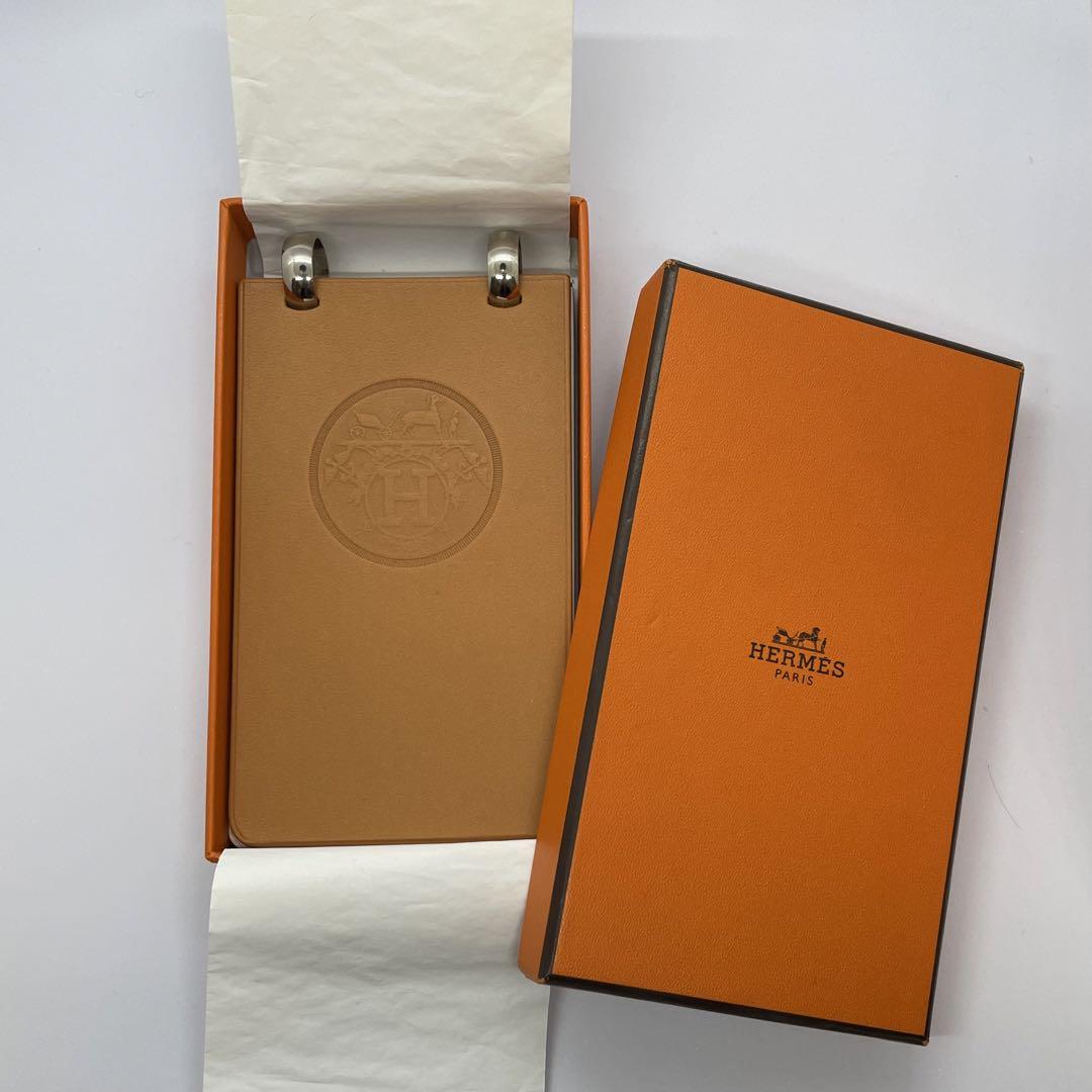 エルメス メモ帳 エクスリブリス ベージュ K刻印