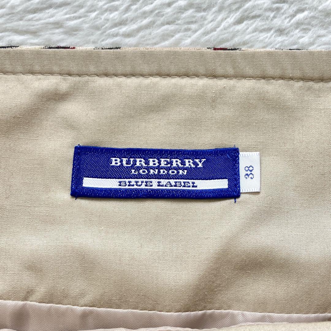 BURBERRY バーバリーブルーレーベル ノバチェック柄スカート 38
