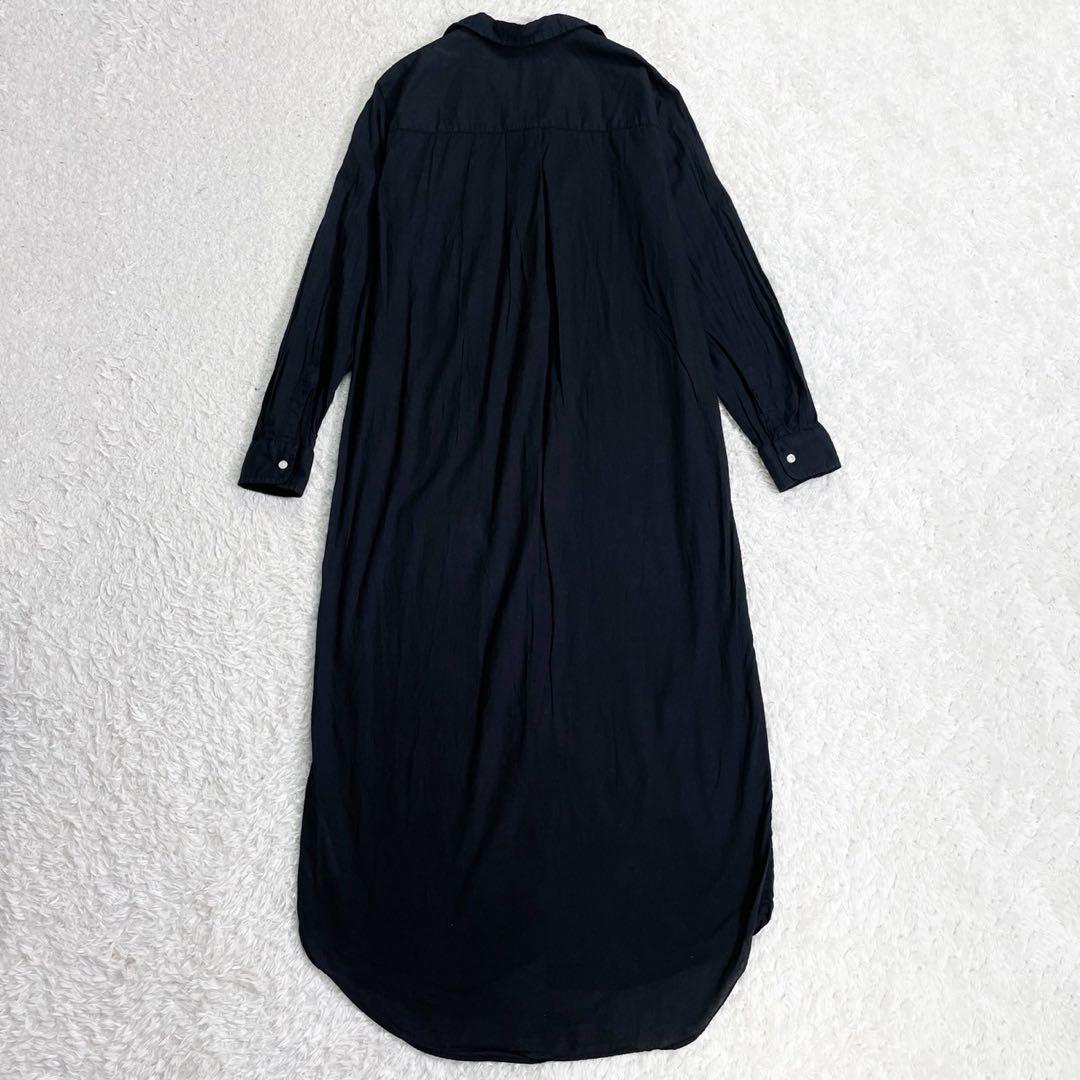 【美品】Frank&Eileen RORY シャツワンピース マキシ丈 黒 綿