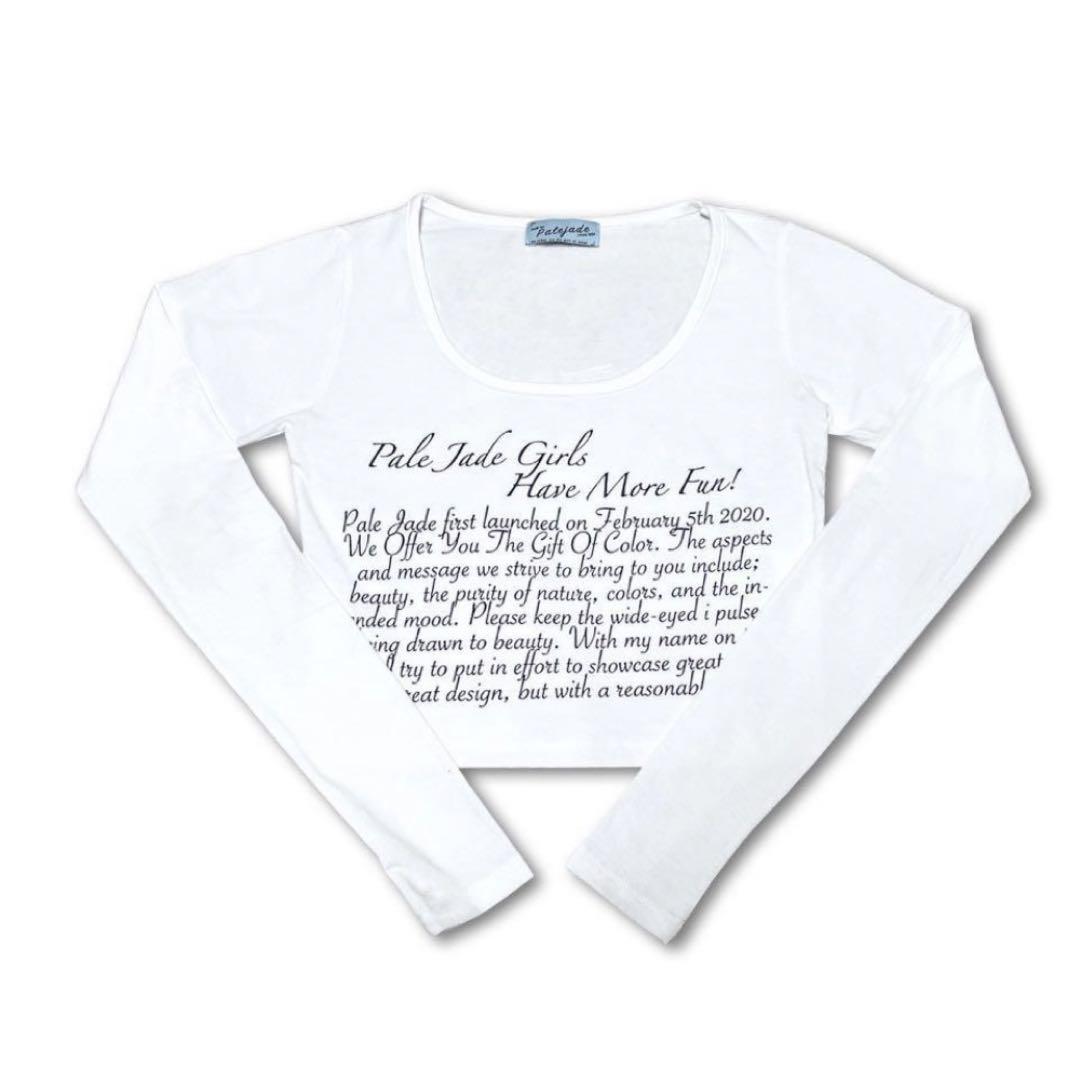 palejade Lettering Round-neck T トップス