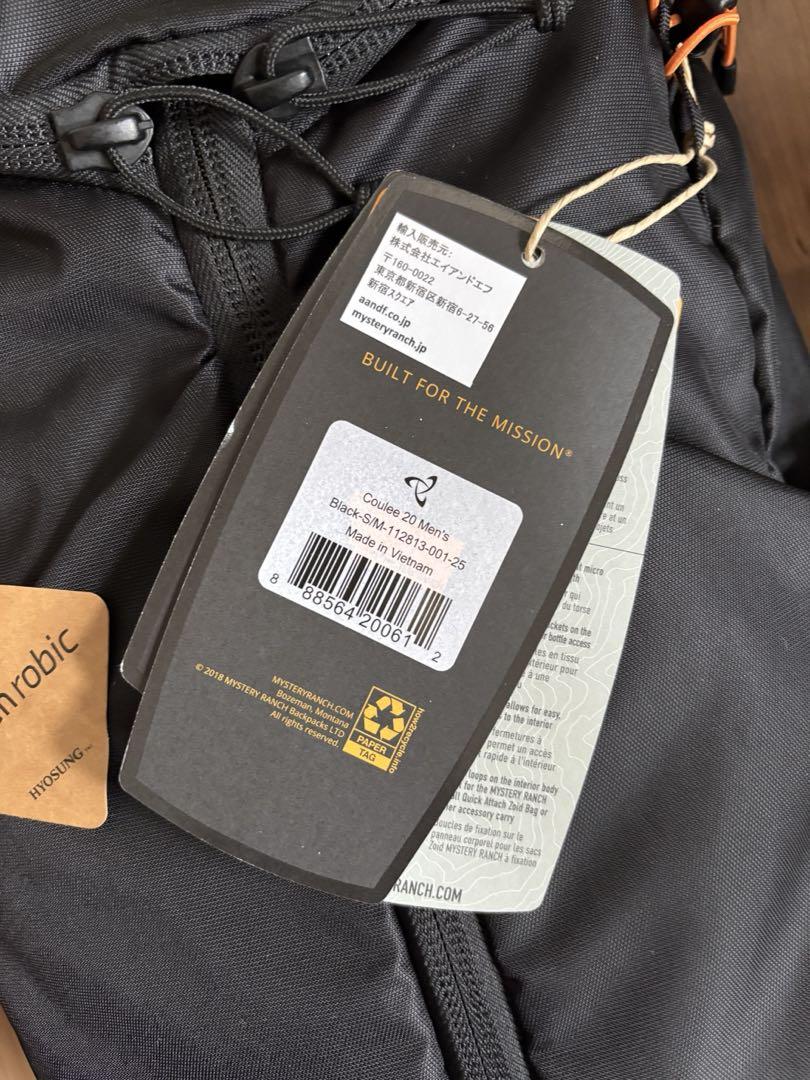 新品✨MYSTERY RANCH COULEE 20 black