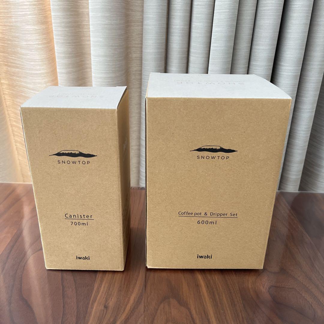 イワキ⭐︎美品⭐︎廃番スノートップコーヒードリッパーセット定価16,500円 イワキ スノートップ コーヒーポット＆ドリッパー キャニスター