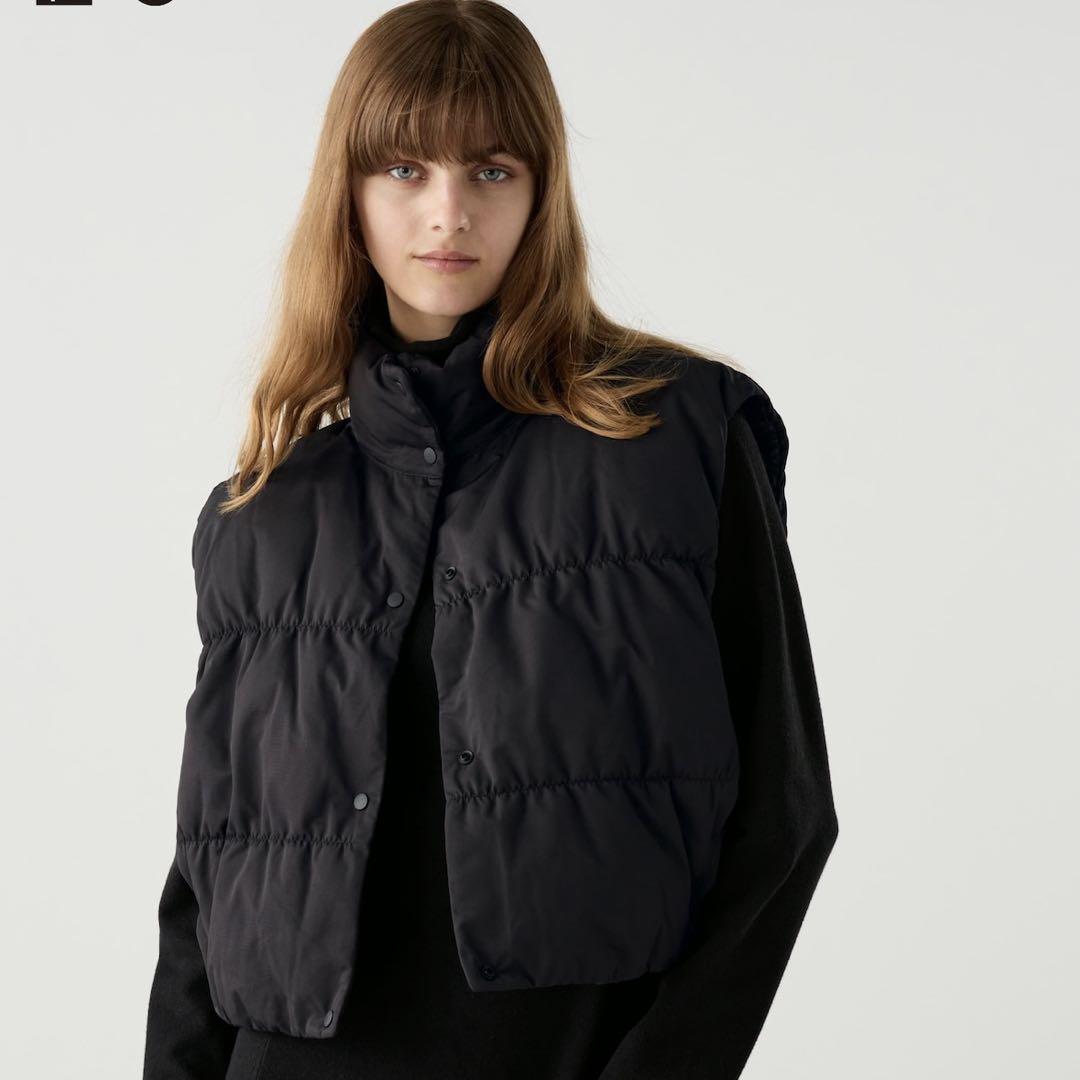【新品・未使用】UNIQLO ユニクロ Cダウンクロップドベスト ブラック M