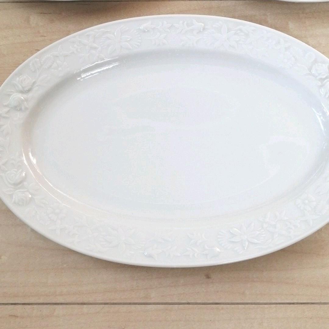 ラポルチェラーナビアンカオーバルプレート30×6枚バラ売り可