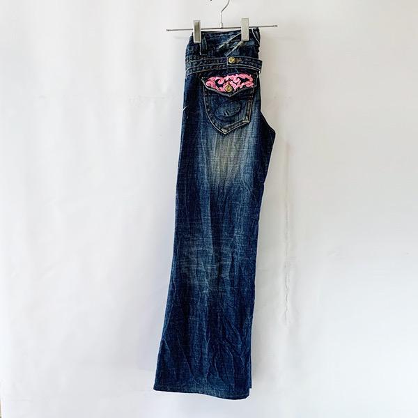 人気好評 レッドペッパー パンツ 加工 ジーンズ 韓国バギー NAikb-m68987423805 28 ワイド フレア デニム 驚きの破格値