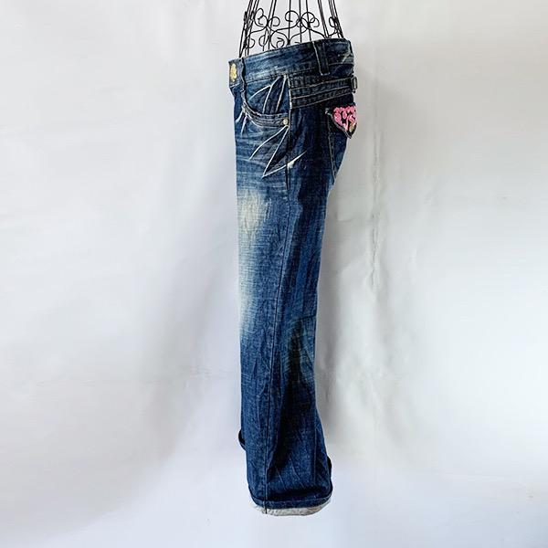 人気好評 レッドペッパー パンツ 加工 ジーンズ 韓国バギー NAikb-m68987423805 28 ワイド フレア デニム 驚きの破格値