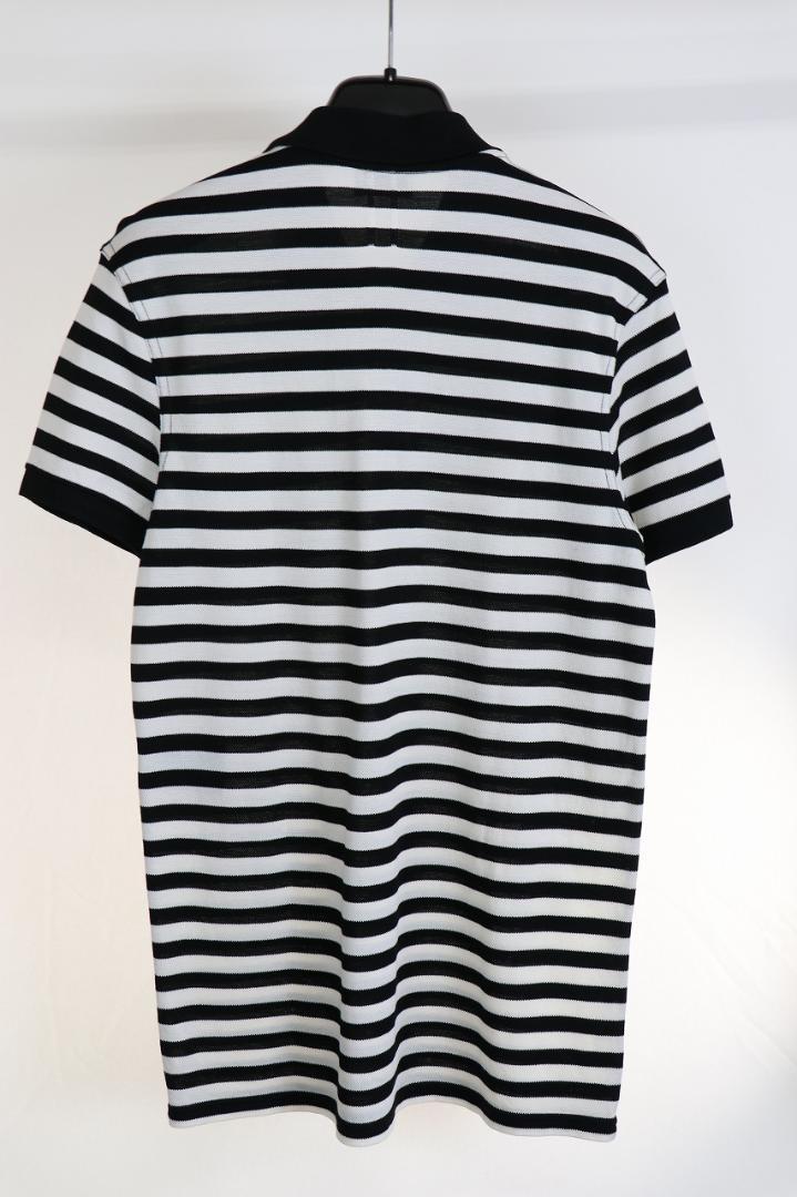 14ss saint laurent paris ポロシャツ 黒×白 S 14ss saint laurent paris ポロシャツ 黒×白 S