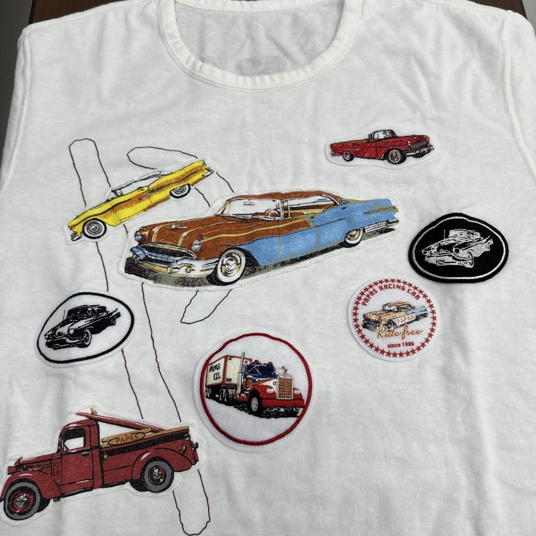 パパスTシャツ　PAPAS Tシャツ　半袖　白
