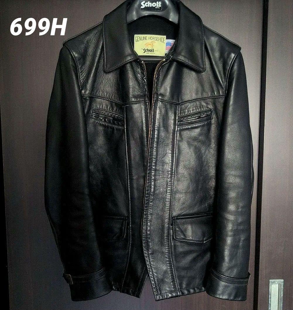 ショットschott 699H ハーフコートsize38 芯通しブラック ショットschott 699H ハーフコートsize38 芯通しブラック