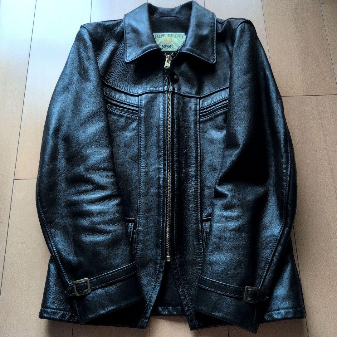 ショットschott 699H ハーフコートsize38 芯通しブラック ショットschott 699H ハーフコートsize38 芯通しブラック