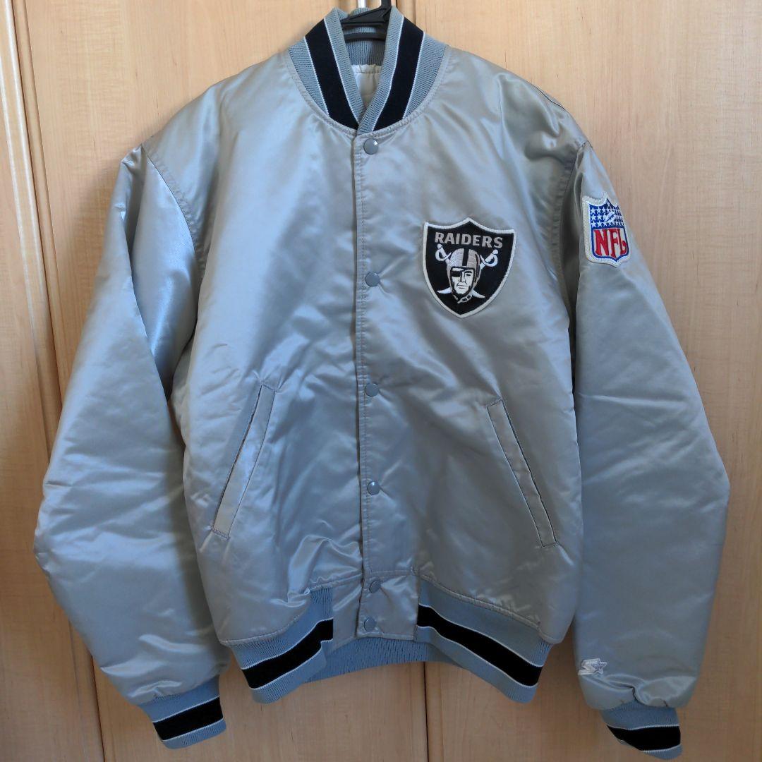 80s スターター レイダース RAIDERS スタジャン NFL シルバーM・STARTER